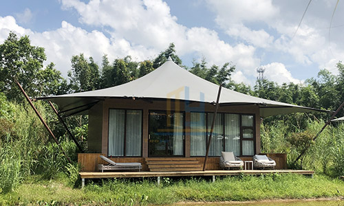 Q2-Four Season Safari Glamping Tents 1-4 rooms Quadrilateral Design