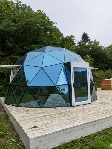 6meter Full Tempered Glass Geodesic Dome tent hotel