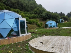 5meter Full Tempered Glass Geodesic Dome tent hotel