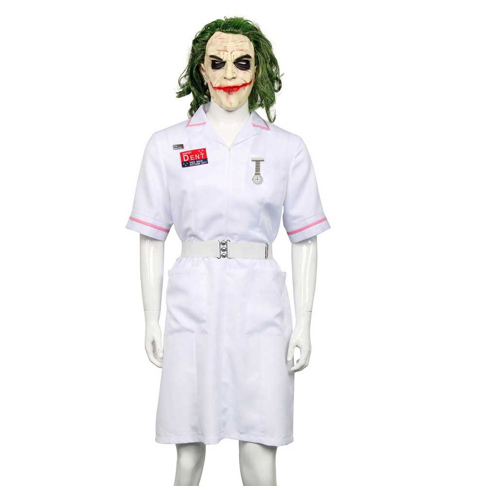 Heath Ledger Joker Nurse Clown Costume Batman Dark Knight Rise Joker Arthur Fleck Halloween 