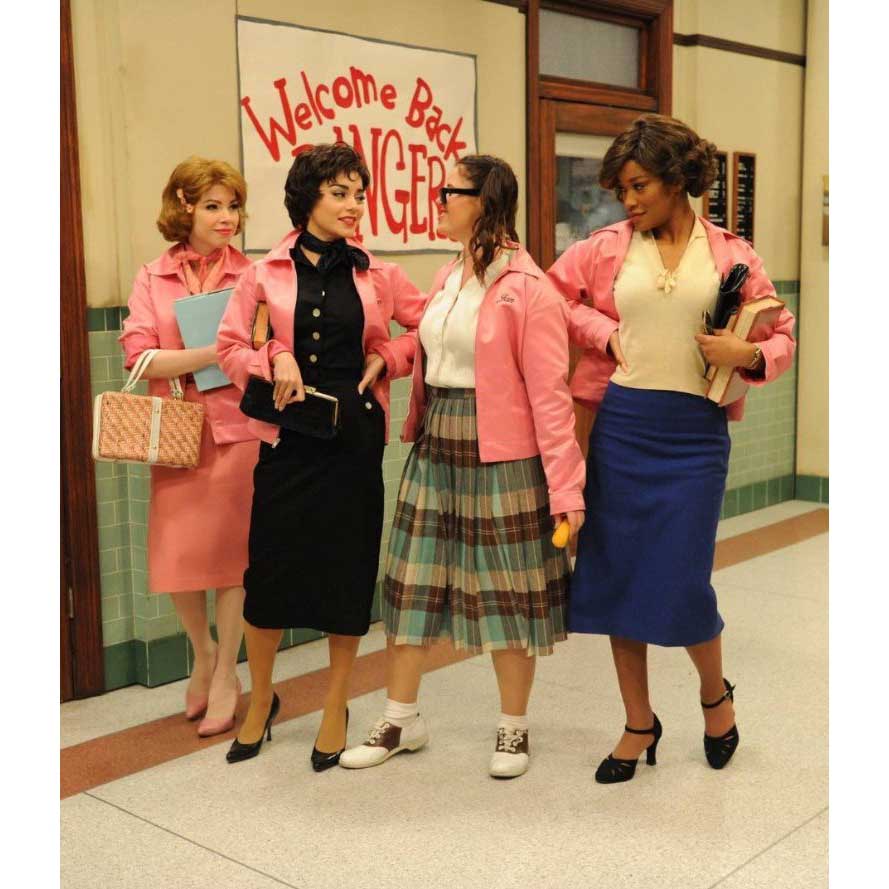 Takerlama In Stock Pink Ladies Jacket Grease 2 Sandy Cosplay Costume ...