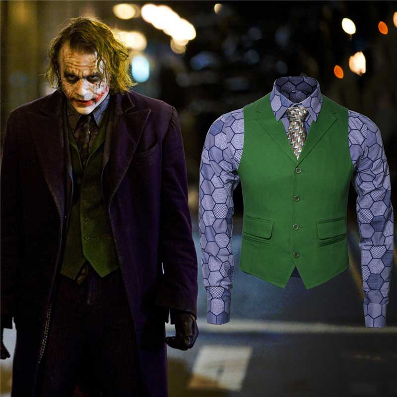 Takerlama Heath Ledger Joker Costume New Batman Dark Knight Rise Arthur Fleck 