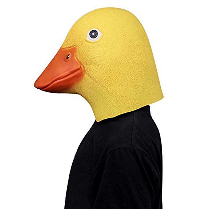 Takerlama Novelty Halloween Latex Yellow Duck Mask Adult