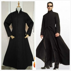 Matrix Neo Black Trench Coat The One Superhero Halloween Cosplay Costume