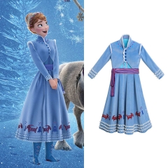 Olaf's Frozen Adventure Anna Princess Blue Christmas Dress