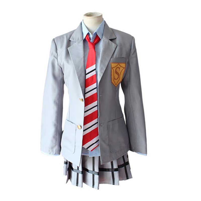 Kimi no Uso Your Lie In April Uniform Dress Kaori Miyazono Cosplay Costume