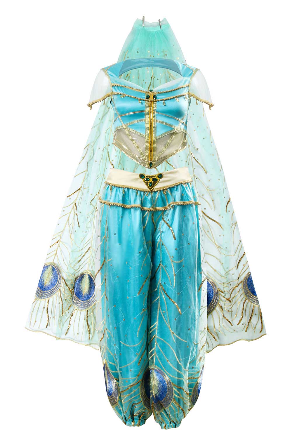 Aladdin Disney Princess Jasmine Blue Cosplay Costume