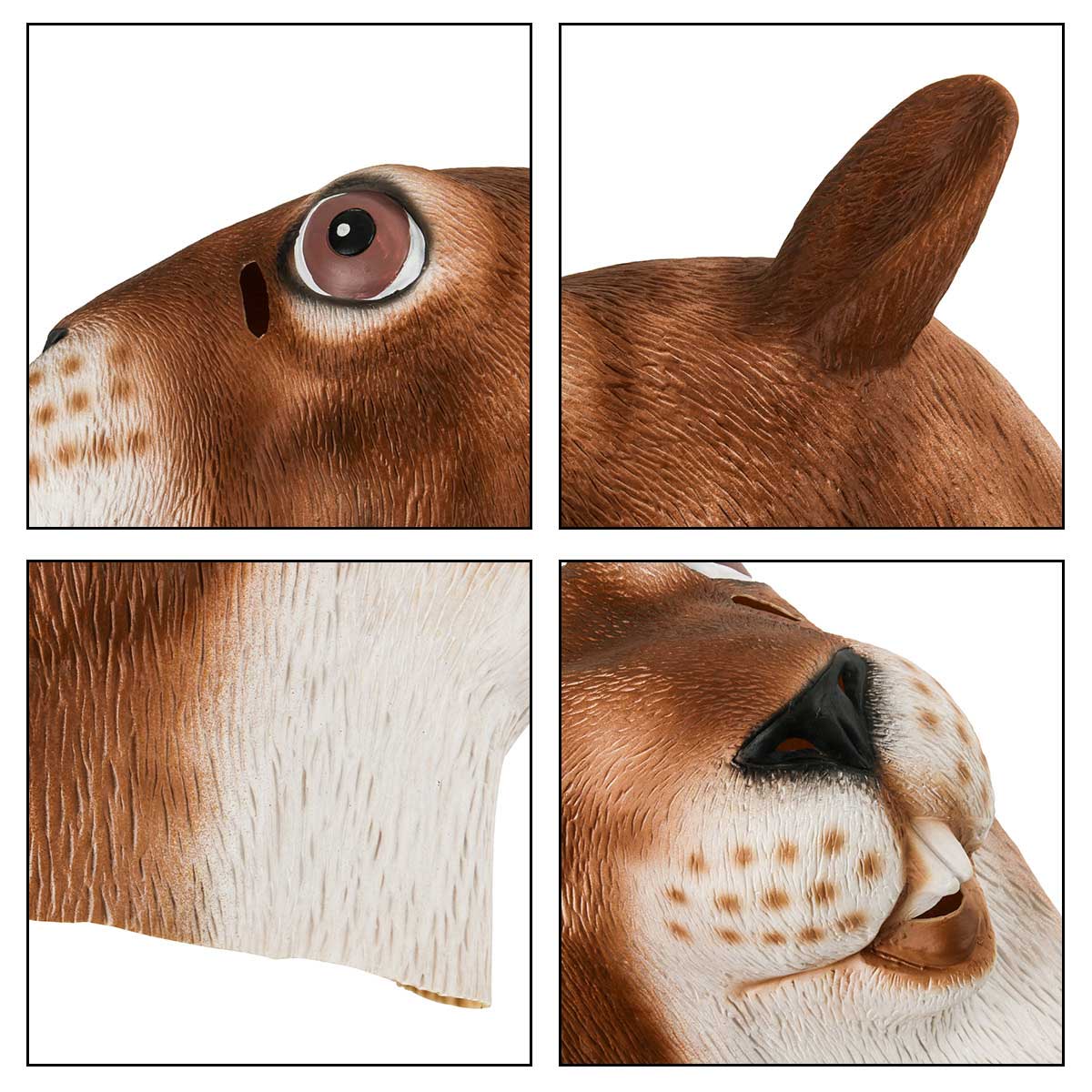 Realistic Animal Head Squirrel Latex Face Mask For Halloween Cosplay Party