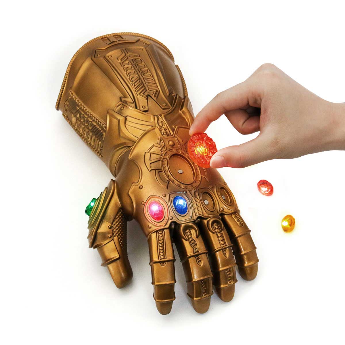 Iron Man Thanos Handschuhe Avengers Infinity Krieg Infinity Gauntlet LED Licht 