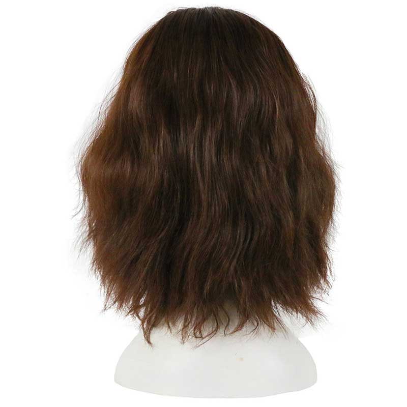 Cool Captain America Civil War Winter Soldier Bucky Barnes Cosplay Dark Brown Wigs Party Halloween Hair Toupee with Hairnet