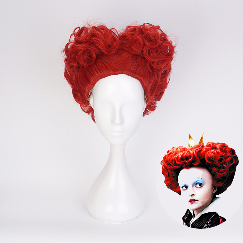 Alice in Wonderland The Red Queen Cosplay Synthetic Curly Wig 