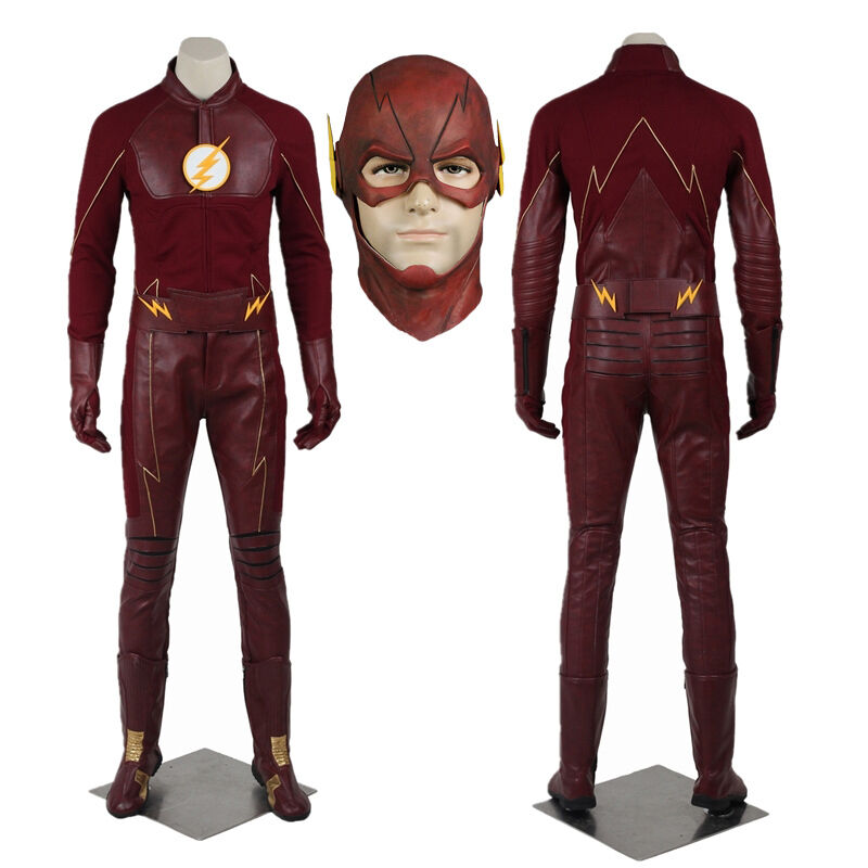 The Flash Season 2 Barry Allen Cosplay Costume Handmade