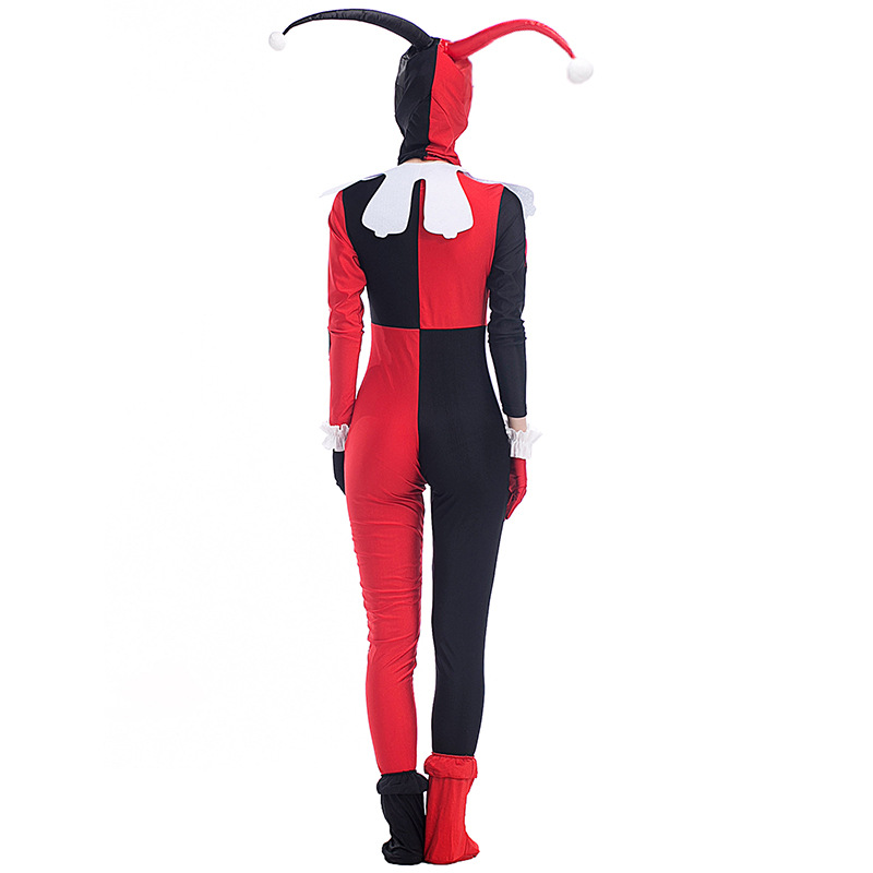 DC Comics Suicide Squad Harley Quinn Jumpsuit Black And Red Costume