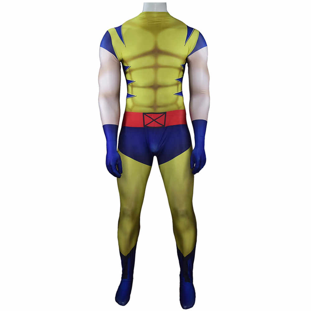 The Wolverine Superhero James Howlet Cosplay Yellow Zentai Suit Movie Logan