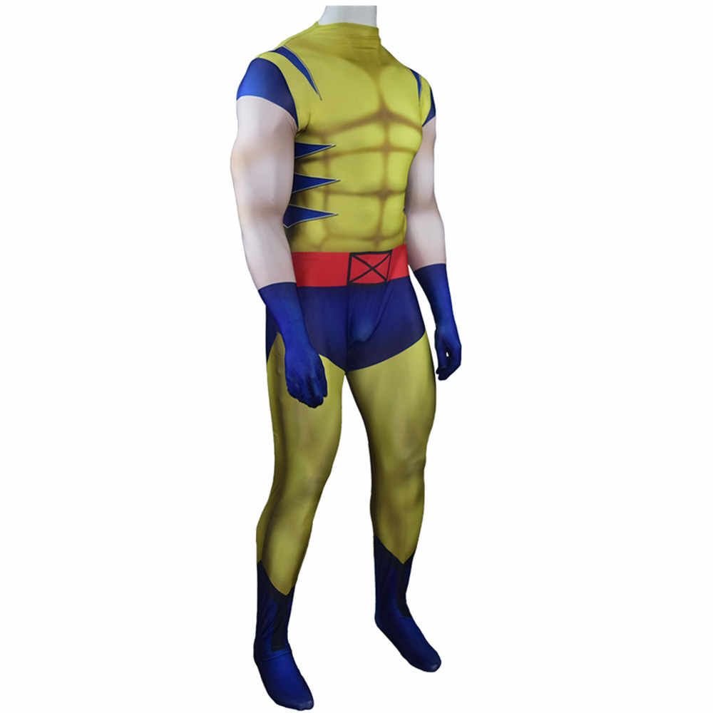 The Wolverine Superhero James Howlet Cosplay Yellow Zentai Suit Movie Logan