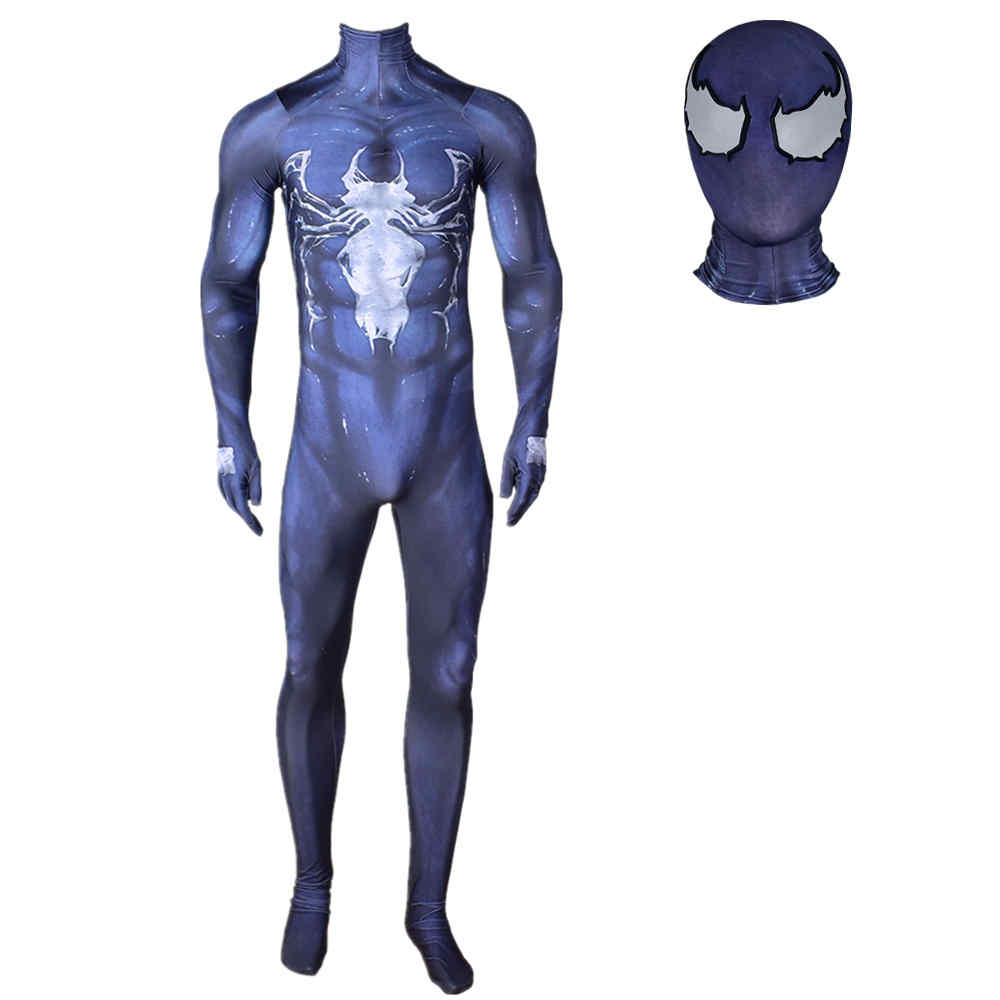 Venom Lycra Muscle Cosplay Costume With Mask Adult Kids In Stock 