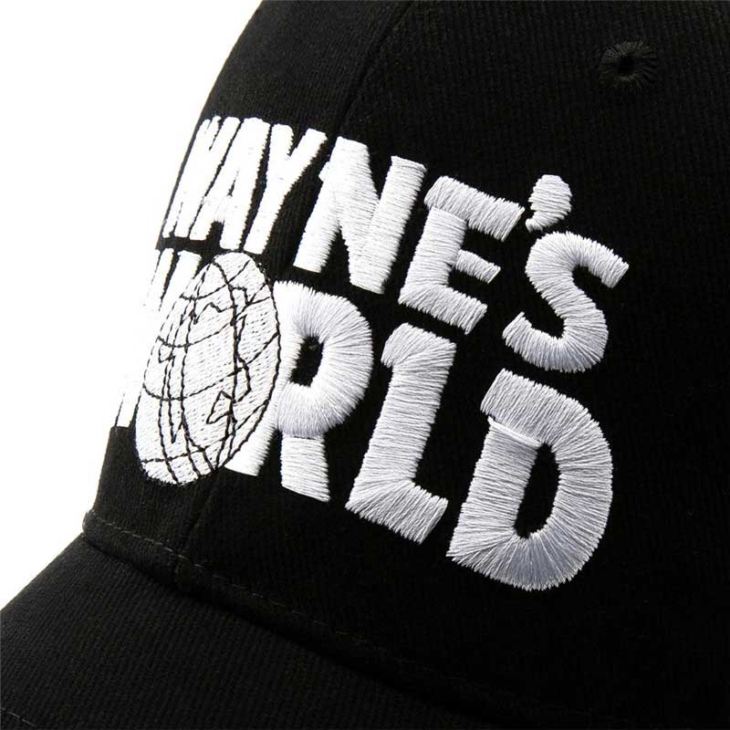 Wayne's World Black Cap Hat Baseball Cap Costume Fashion Style Cosplay Embroidered Trucker Hat Unisex Mesh Cap Adjustable Size