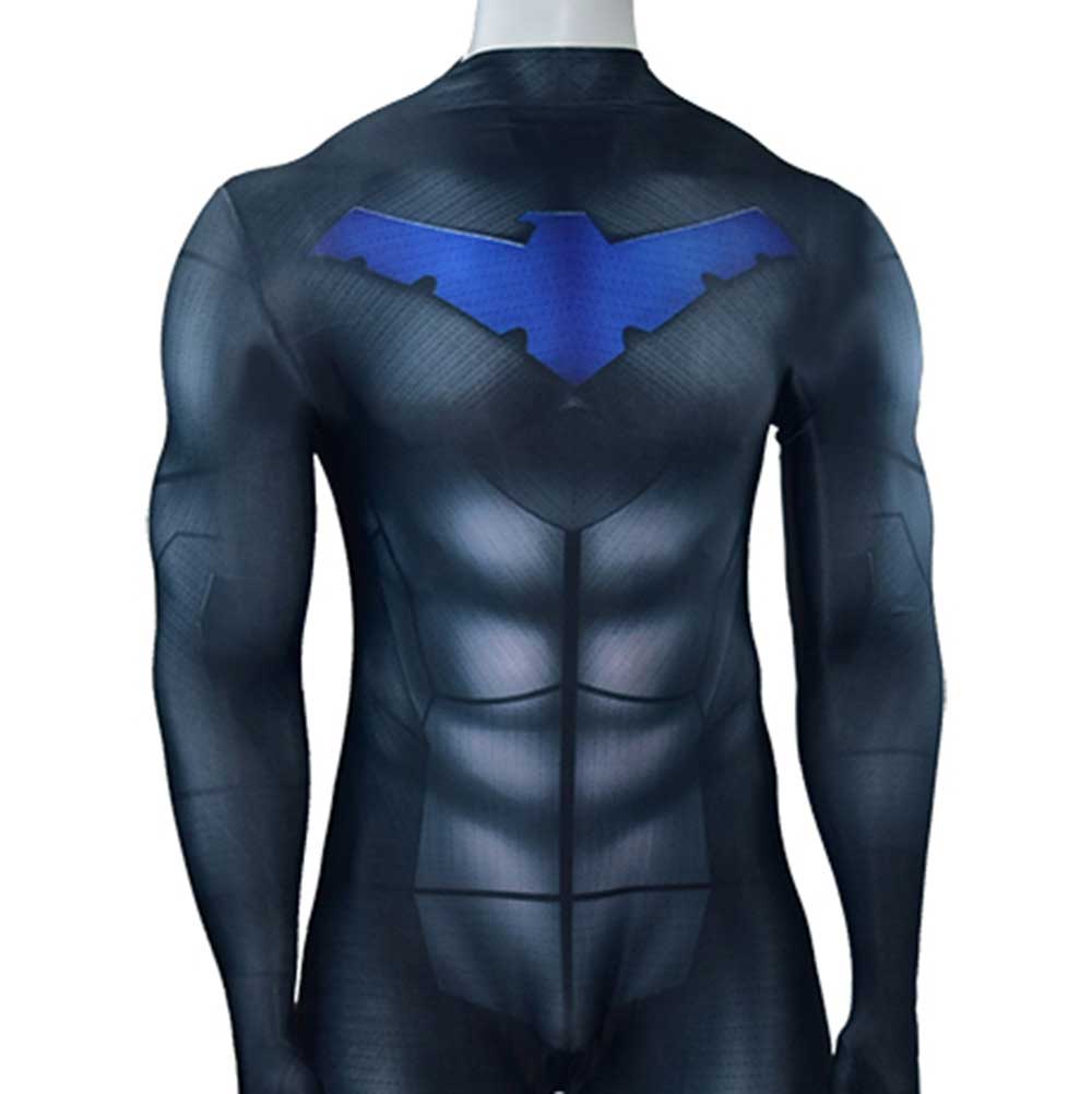 Nightwing Dick Grayson Cosplay Costume Batman: Arkham City Superhero Zentai Suit