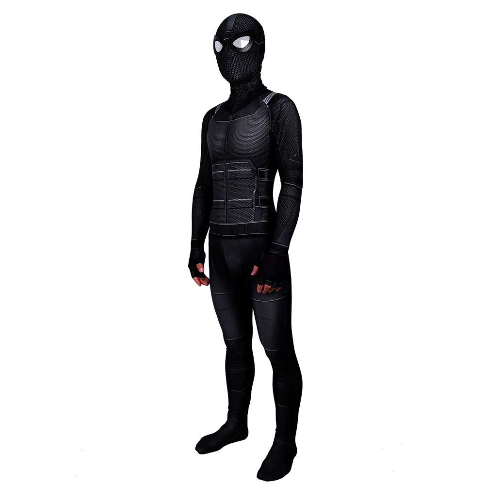 Spider Man Far From Home Black Spiderman Cosplay Costume 3D Print Spandex Zentai Suit