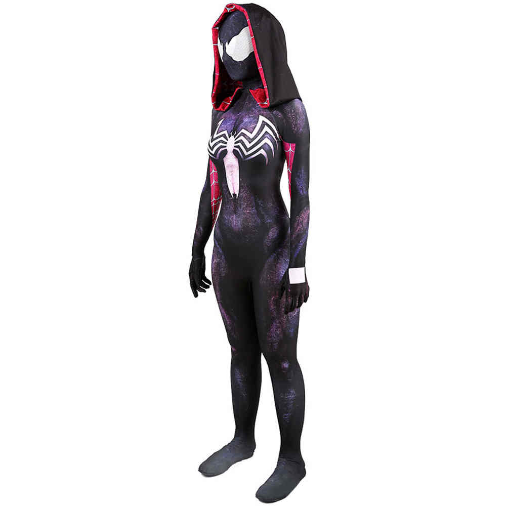 Spider Gwen Venom Cosplay Costume Superhero Zentai Suit Bodysuit