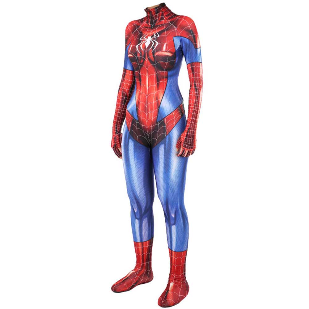 MJ Spiderman Cosplay Costume Mary Jane Girl Zentai Suit