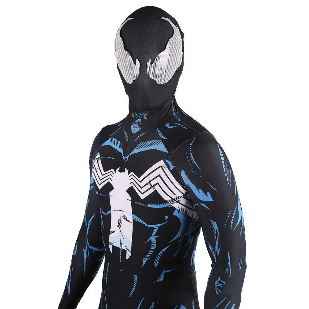 Black Spider Man Symbiote Suit Venom Eddie Brock Cosplay Costume