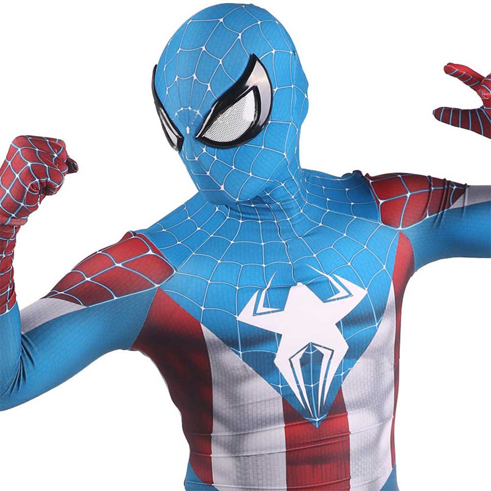 Superhero Captain America Spiderman Cosplay Costume