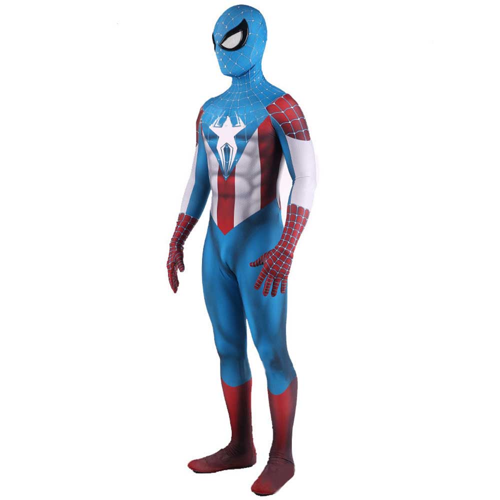 Superhero Captain America Spiderman Cosplay Costume