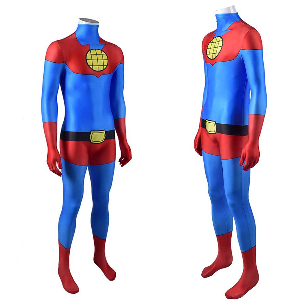 Captain Planet and the Planeteers Cosplay Costume Superhero Captain Planet Zentai Suit Adult Kids