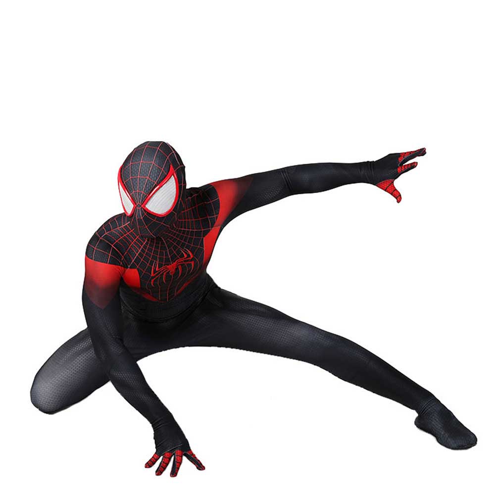 Spider-Man: Into The Spider-Verse Miles Morales Adult Kids Black ...