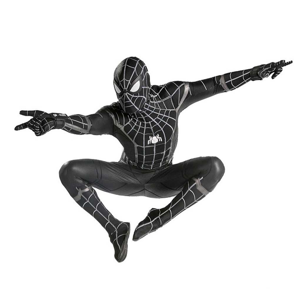 Spider-Man Black Suit Homecoming Cosplay Costume Adult Kids 