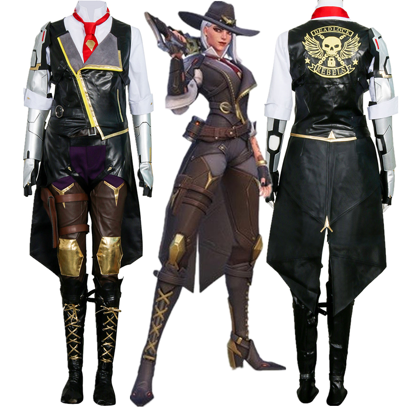 Overwatch OW The Vipper Ashe Elizabeth Caledonia Hero Outfit Cosplay Costume Fullset-Takerlama