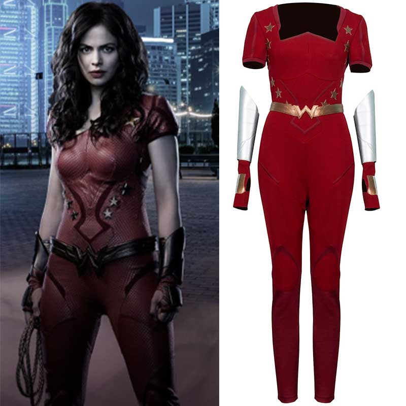 Titans Season 2 Superheroine Donna Troy Troia Halloween Cosplay Costume Jumpsuit Justice League DC Wonder Girl Uniform Jumpsuit-Takerlama