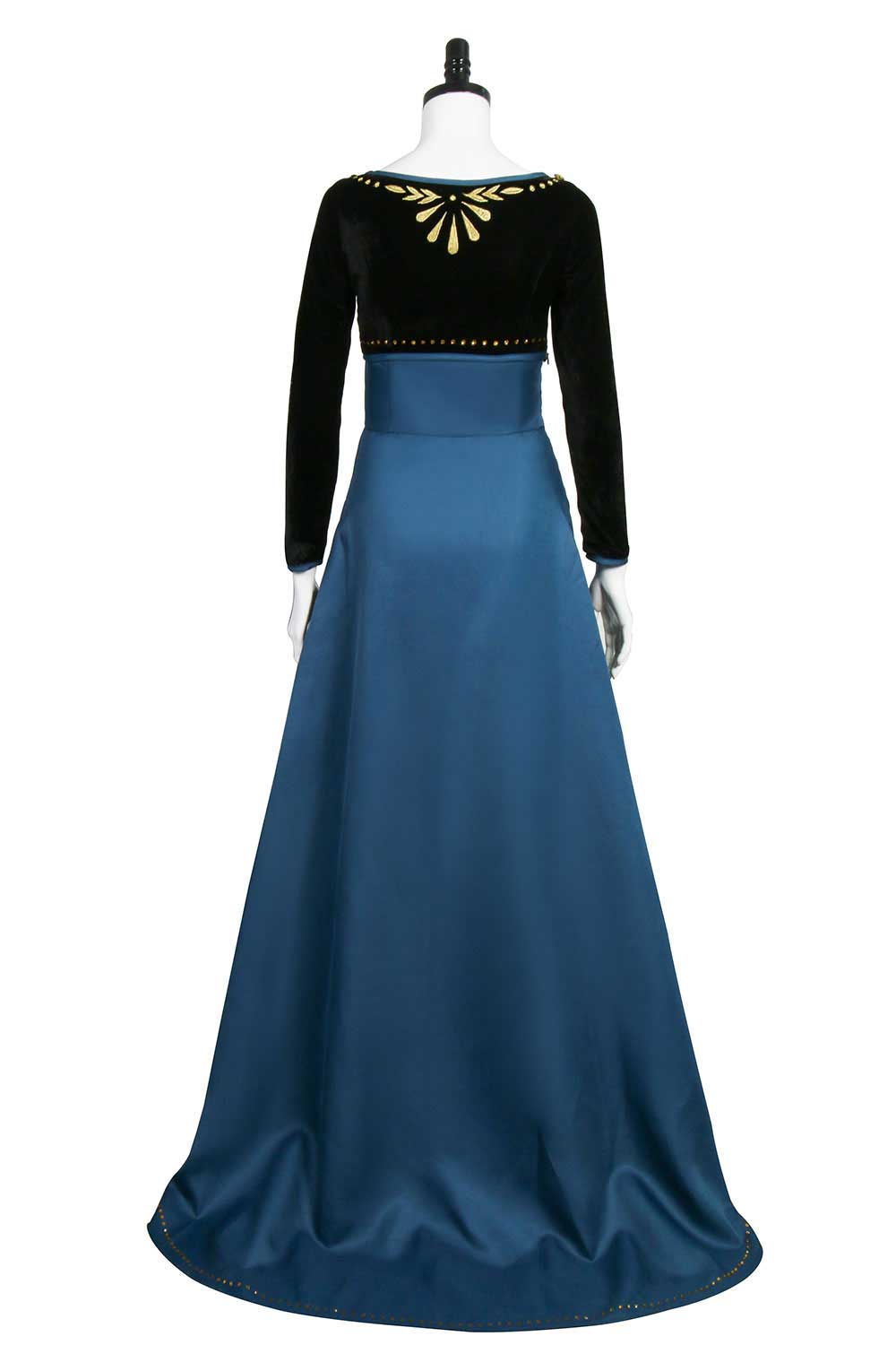 Disney Frozen 2 Queen Anna Coronation Dress Princess Halloween Cosplay Costume Outfit Cape-Takerlama