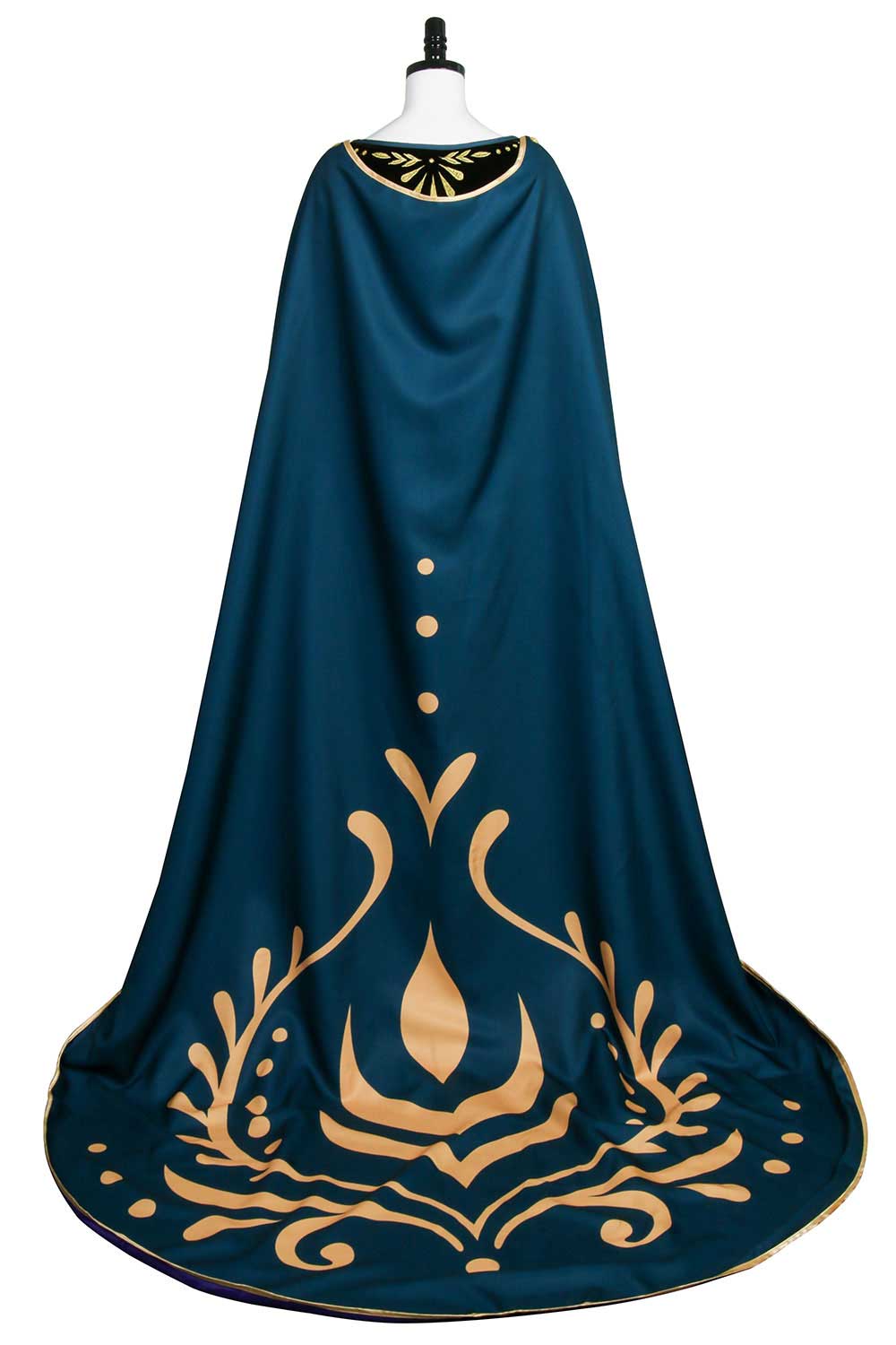 Disney Frozen 2 Queen Anna Coronation Dress Princess Halloween Cosplay Costume Outfit Cape-Takerlama