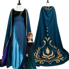 Frozen 2 Queen Anna Coronation Dress Princess Cosplay Costume