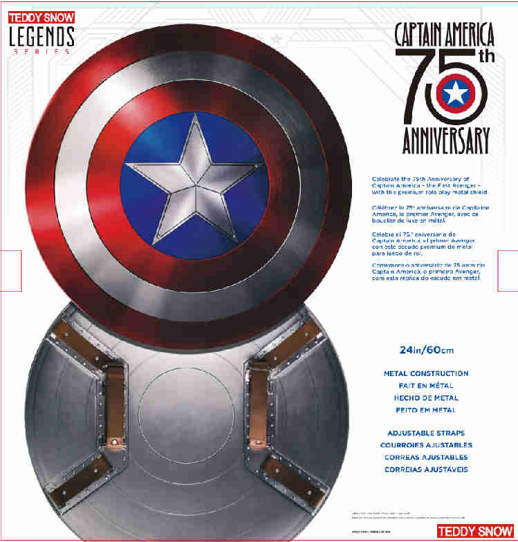 Captain America 75th Anniversary Metal Shield Marvel's The Avengers Endgame Steve Rogers