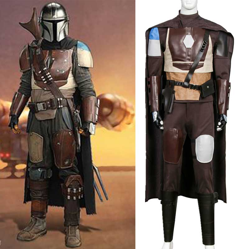 Star Wars Mandalorian Armor Boba Fett Halloween Cosplay Costume Uniform-Takerlama