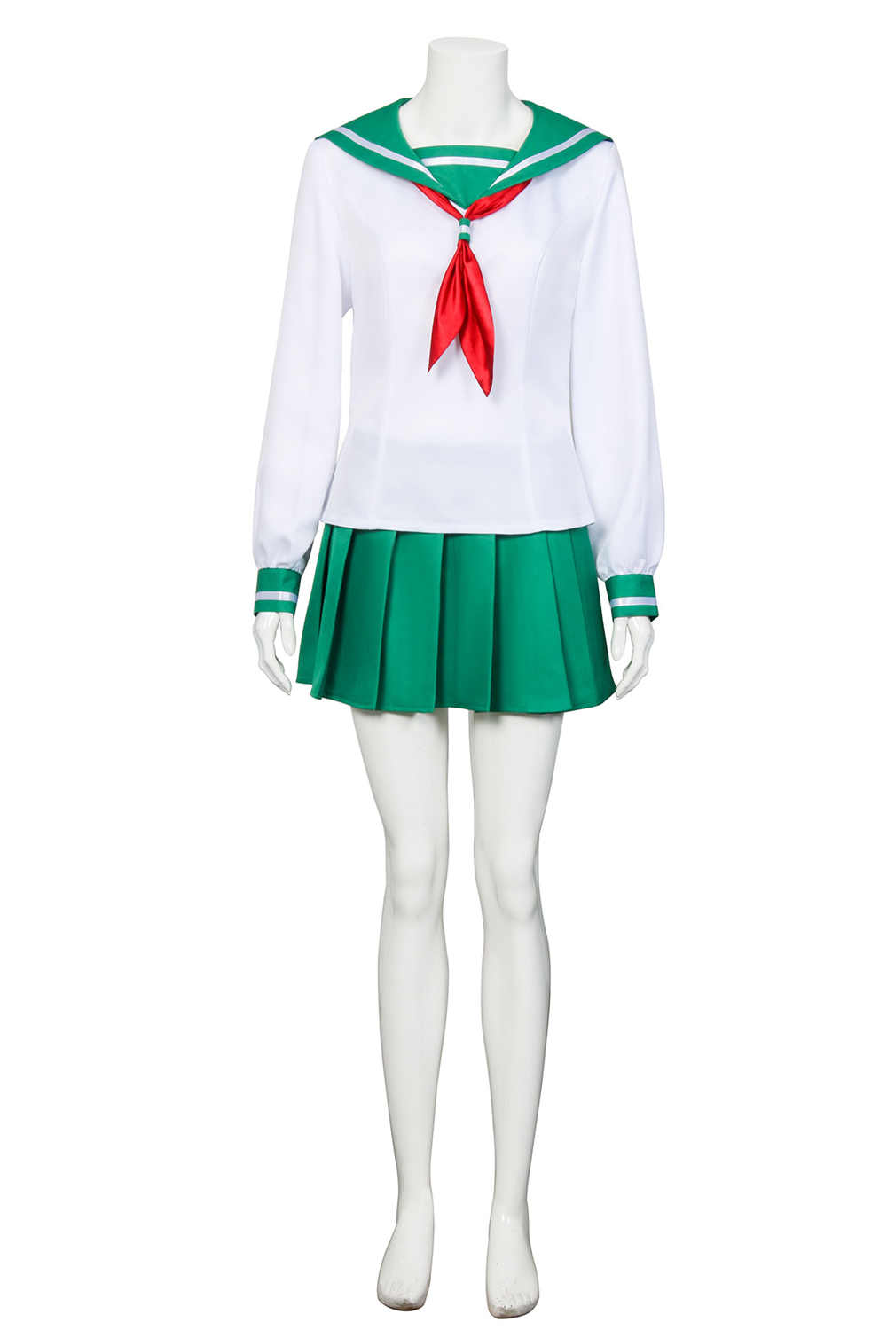 Anime InuYasha Kagome Higurashi Women Girls Uniform Lolita  Skirt Outfit Halloween Carnival Cosplay Costume Sailor Suit-Takerlama