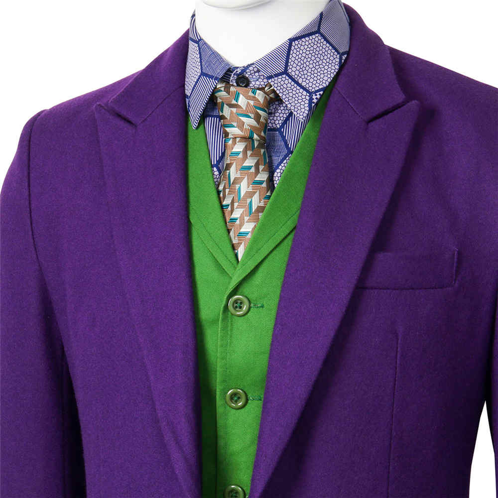 Batman Dark Knight Rise Joker Purple Suit Arthur Fleck Halloween Cosplay Costume Outfits Adult Men-Takerlama