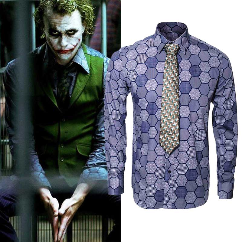 Takerlama Joker Shirt Batman The Dark Knight Rise Men Costume Arthur Fleck Heath Ledger