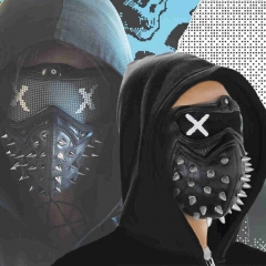 Game Watch Dogs 2 Wrench Face Mask Latex Marcus Cosplay Props Accessories