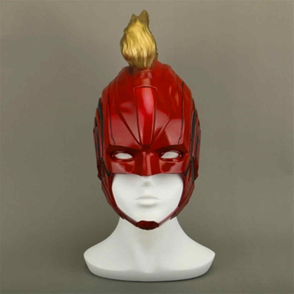 Movie Captain Marvel Helmet Carol Danvers Cosplay PVC Red Green Mask Halloween Costume Fancy Party Props Fans Gifts