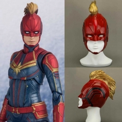 Captain Marvel Helmet Carol Danvers Cosplay PVC Red Green Mask