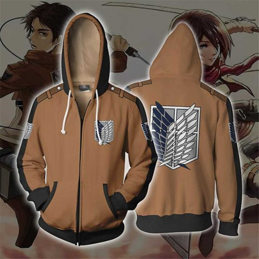 Unisex Attack On Titan Survey Corps Wings of Freedom Hooded Sweatshirt Pullover Coat Tops-Takerlama