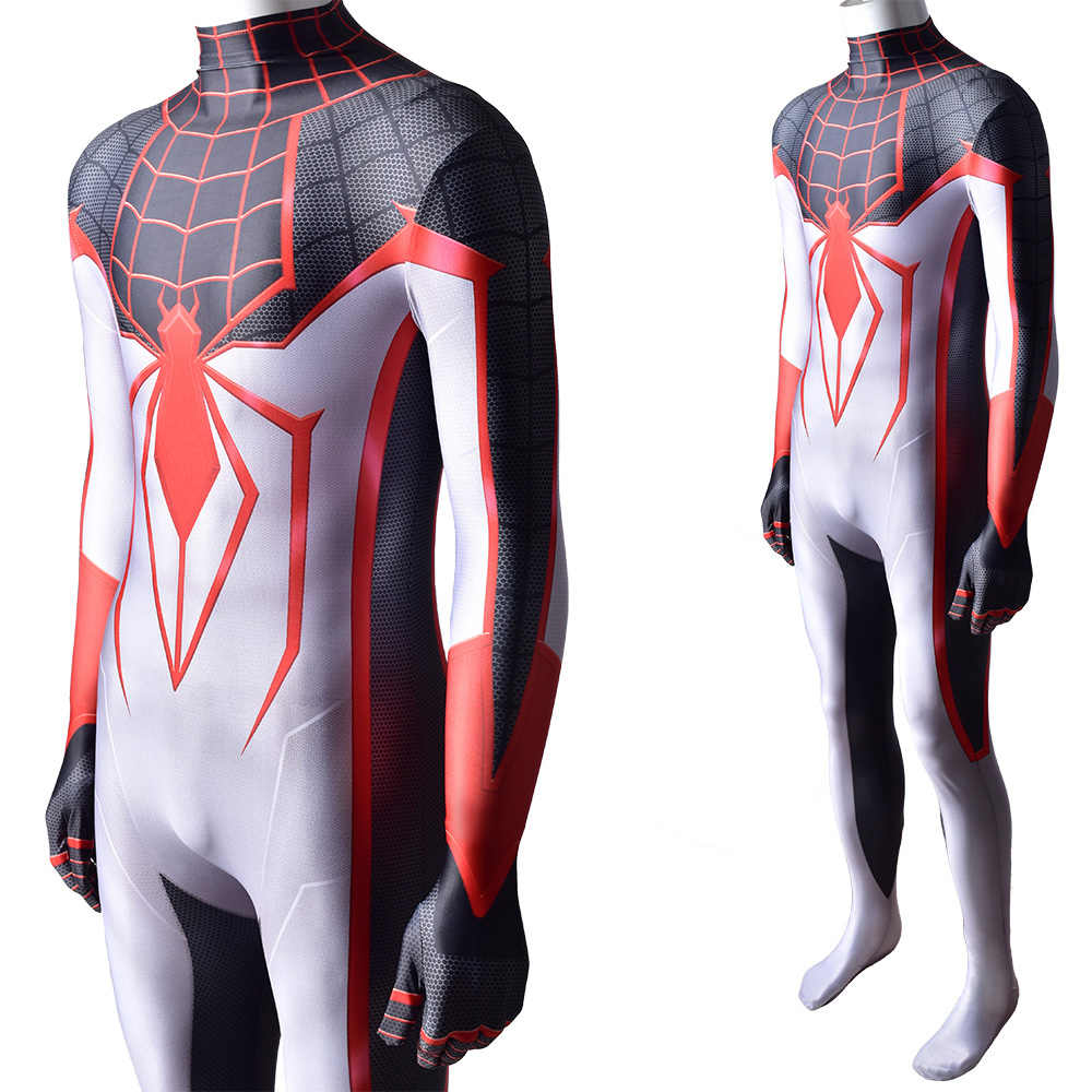 PS5 Marvel 2021 T.R.A.C.K Suit Spider-Man Miles Morales Cosplay Costume Adult Kids Gifts Zentai Suit Superhero Leotard-Takerlama