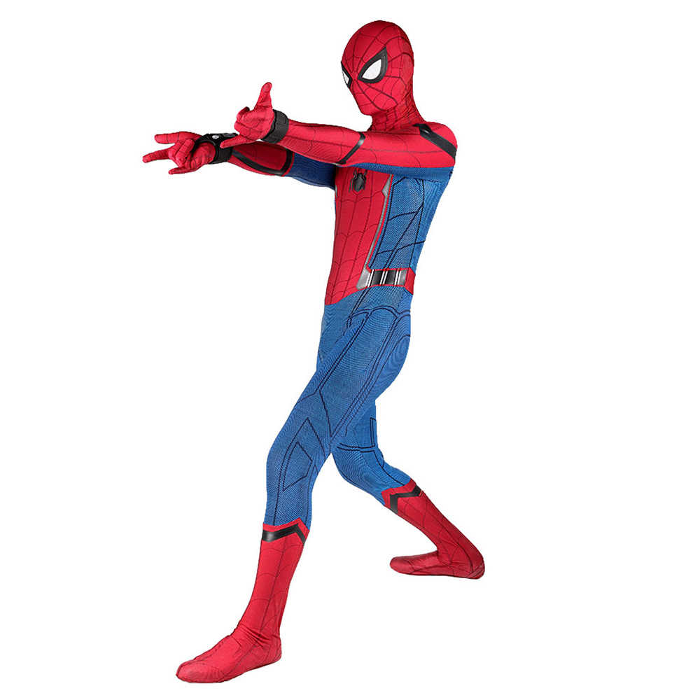 Spider-Man Suits Homecoming Peter Parker Cosplay Costume Superhero Halloween Bodysuit Adult Kids-Takerlama