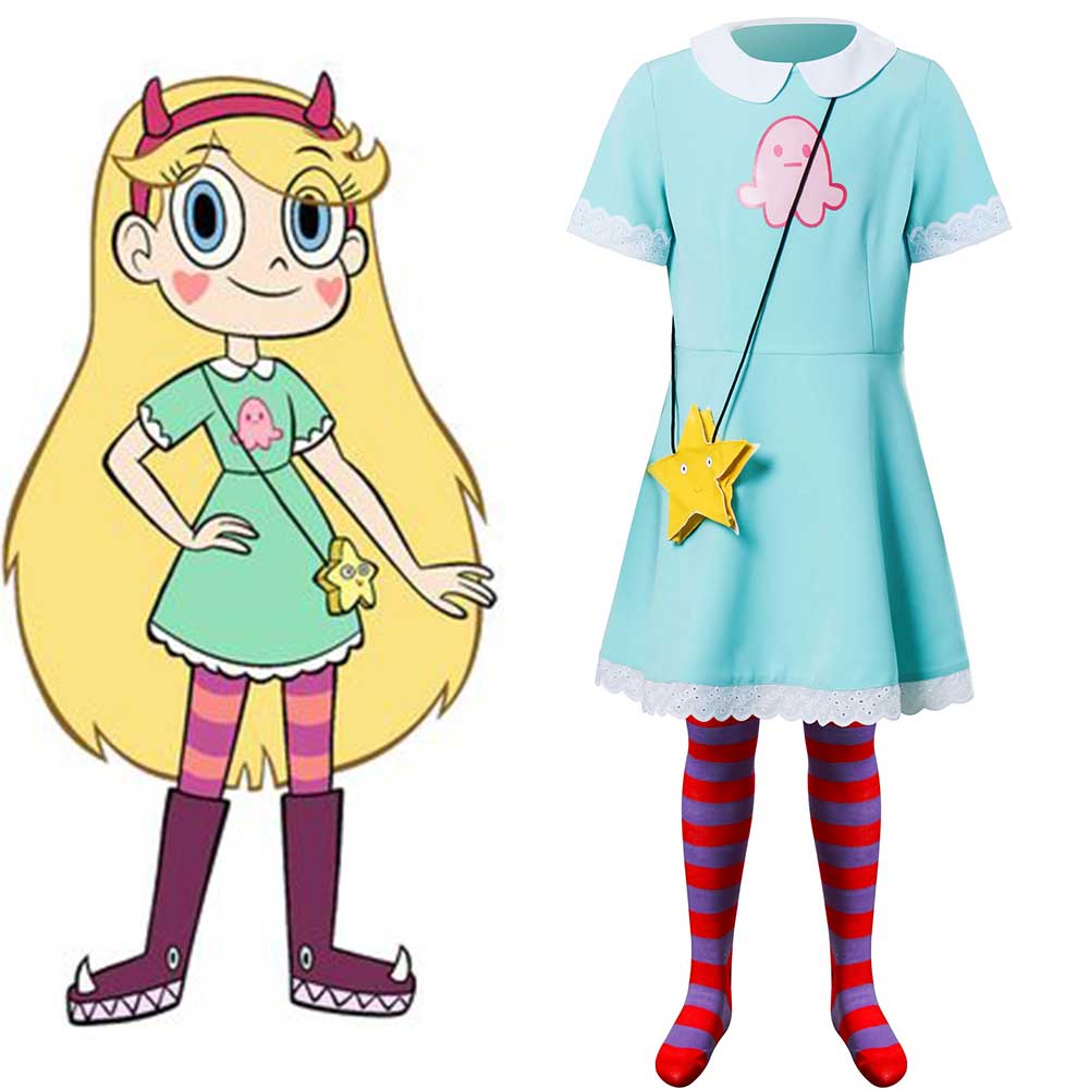 Star vs. the Forces of Evil Princess Star Butterfly Cosplay Costume Dress Halloween Gift-Takerlama