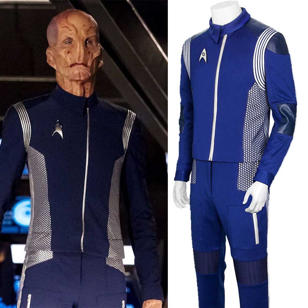 Star Trek Discovery Captain Lt. Saru Costumes Halloween Cosplay Party Costume-Takerlama