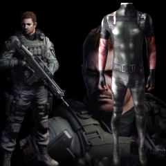 Resident Evil 5 Chris RedField Zentai Suit RE5 Costume